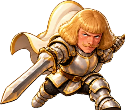 Phil charging with the sword